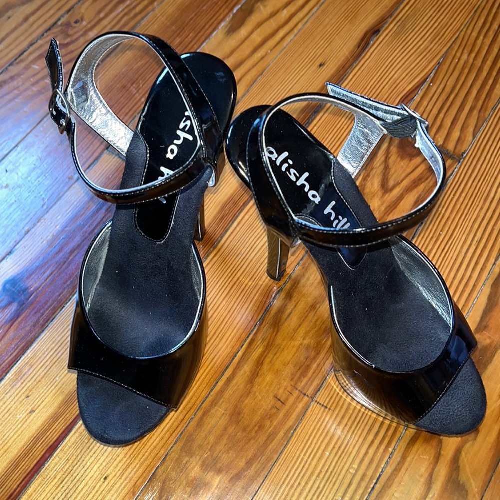 SZ 8 Black Alisha Hill Pageant Platforms